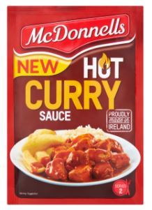 McDonnells Hot Curry Sauce Sachet Made in Ireland 50g Pack